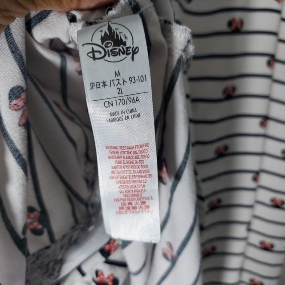 Disney Sleepshirt Women M White Mickey Lounge Sleepwear Button Cozy Nightshirt - Picture 10 of 11